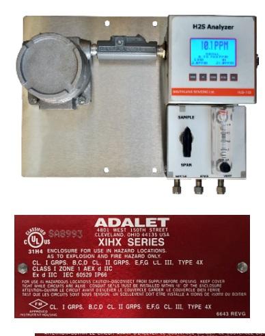 天然氣硫化氫分析儀H2S-725M，煤化工微量硫化氫分析儀，天然氣凈化0-20ppm硫化氫分析儀